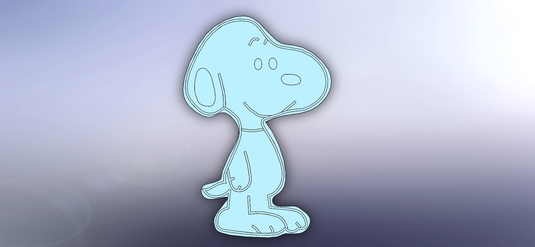 Cookie cutter- snoopy 100 (Free) 3D Print 283307