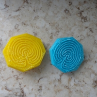 knitting project with labyrinth buttons - Thumbnail 1