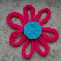 knitting project with labyrinth buttons - Thumbnail 2