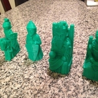 Small Medieval Times Themed Chess Set 3D Printing 283373