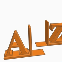 Small A to Z Book Ends 3D Printing 283386
