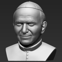 Pope John Paul II bust 3D printing - Thumbnail 2