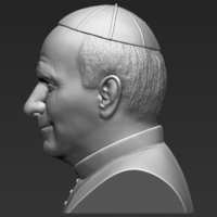 Pope John Paul II bust 3D printing - Thumbnail 4