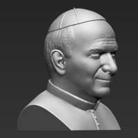 Pope John Paul II bust 3D printing - Thumbnail 8