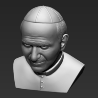 Pope John Paul II bust 3D printing - Thumbnail 12
