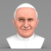 Small Pope John Paul II bust ready for full color 3D printing 3D Printing 283417