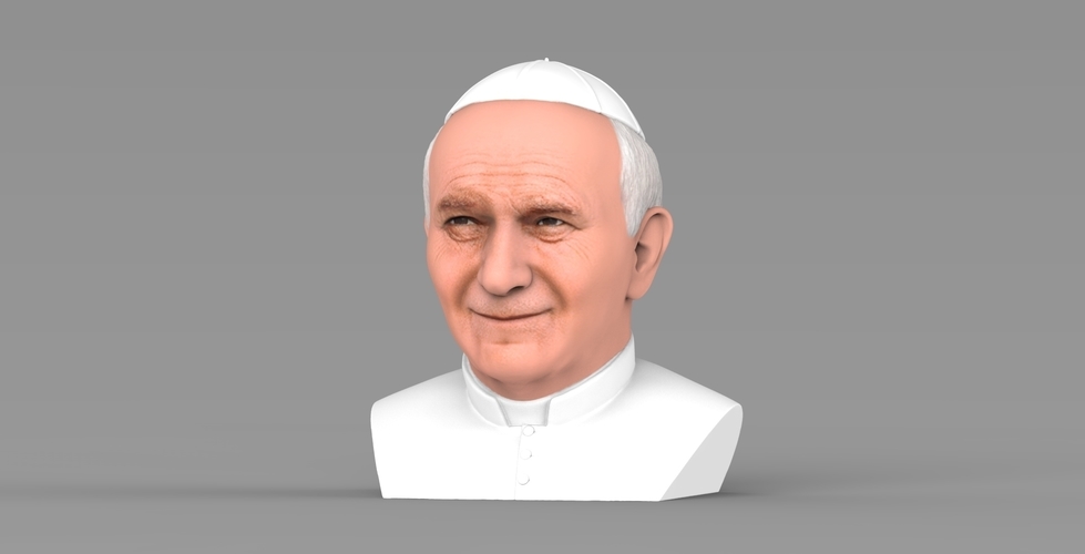 Pope John Paul II bust ready for full color 3D printing 3D Print 283418