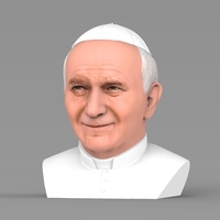 Pope John Paul II bust ready for full color 3D printing - Thumbnail 2