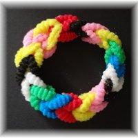 Knitting fork, own fantasy design combined with a cat button - Thumbnail 6