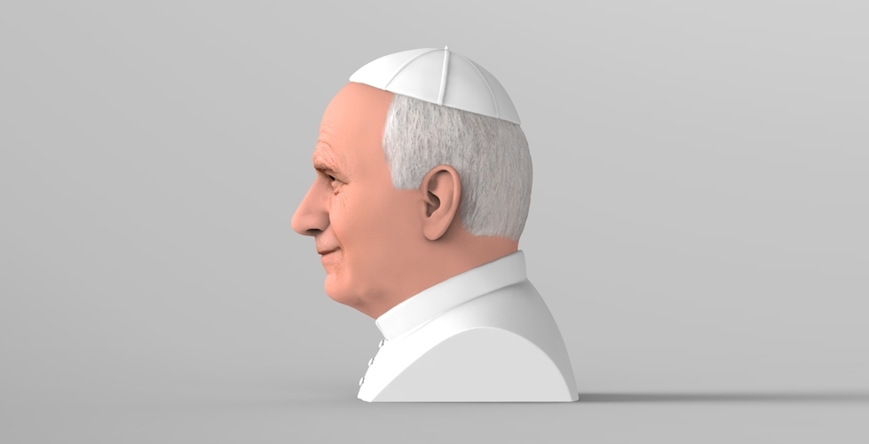 Pope John Paul II bust ready for full color 3D printing 3D Print 283420