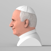 Pope John Paul II bust ready for full color 3D printing - Thumbnail 4