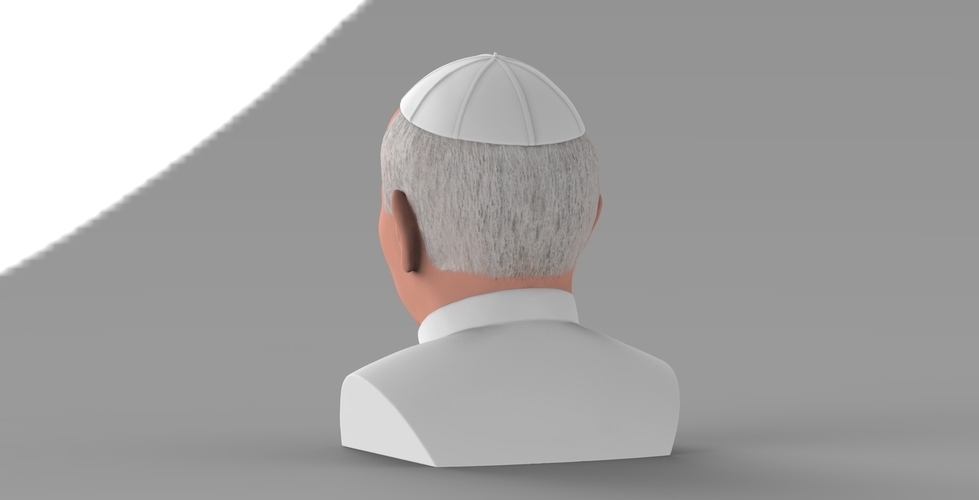 Pope John Paul II bust ready for full color 3D printing 3D Print 283421