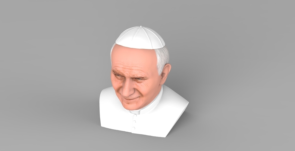 Pope John Paul II bust ready for full color 3D printing 3D Print 283423