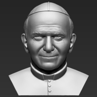 Pope John Paul II bust ready for full color 3D printing - Thumbnail 10