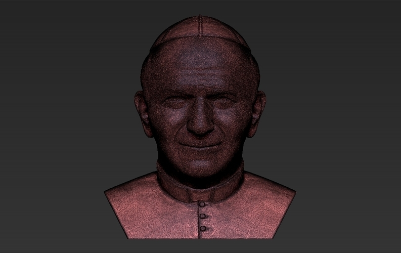 Pope John Paul II bust ready for full color 3D printing 3D Print 283435