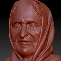 Small Old woman bust 3d model 3D Printing 283468
