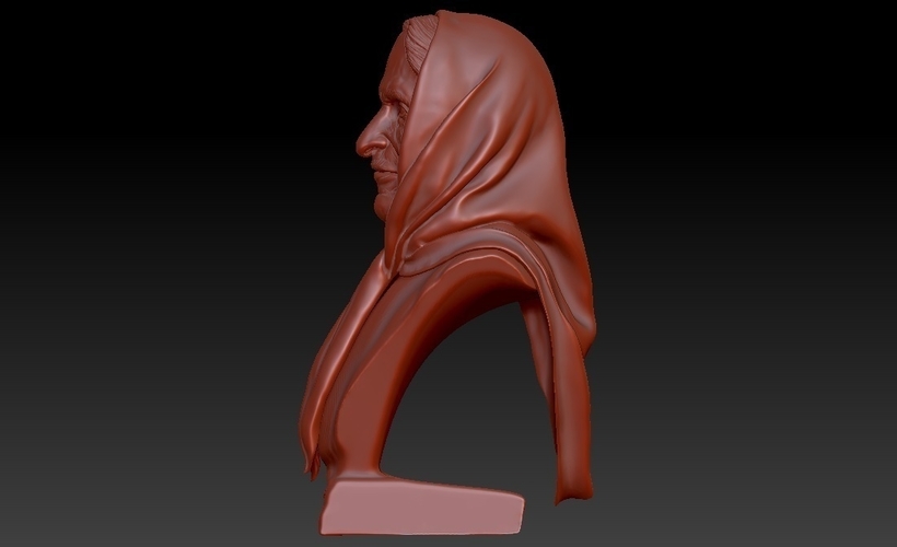 Old woman bust 3d model 3D Print 283470