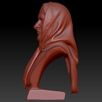 Old woman bust 3d model - Thumbnail 3