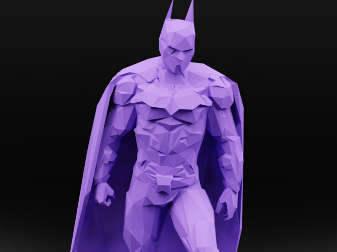BATMAN Low Poly dark Knight 3D Print 283562