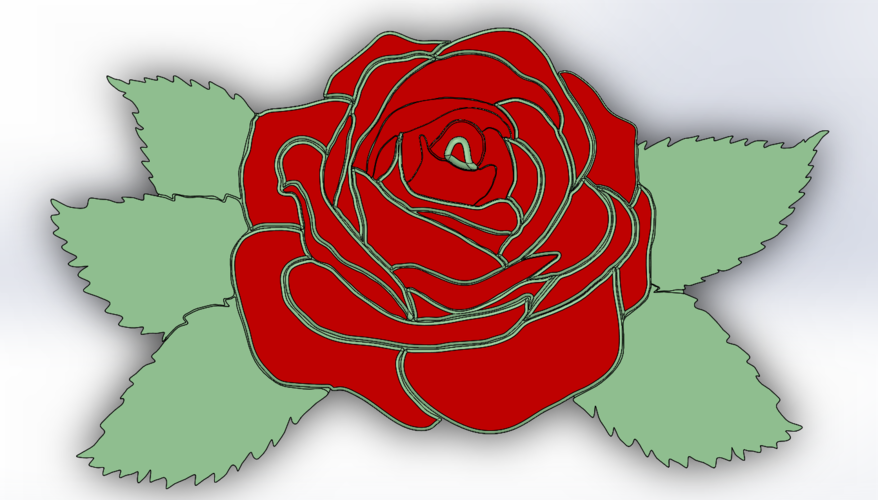 Rose 3D Print 283582