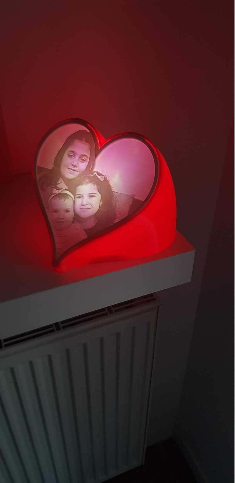 heart lithophane frame for valentin's day