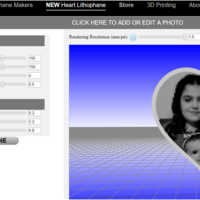 heart lithophane frame for valentin's day - Thumbnail 2