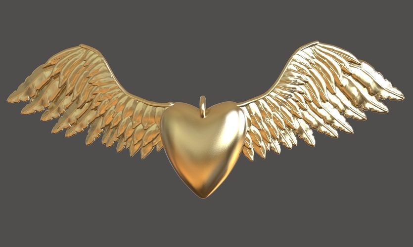 Heart and Wings Pendant