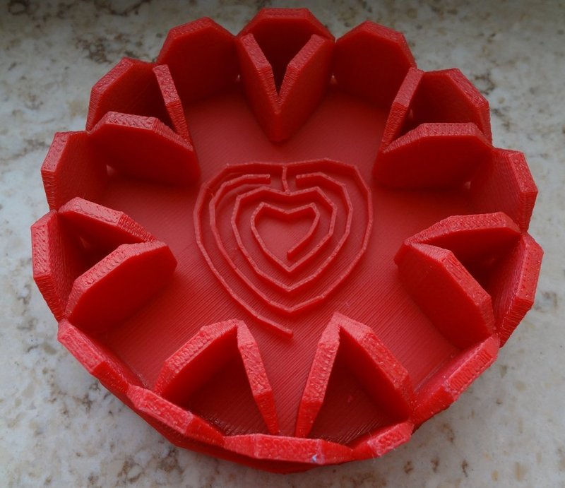 Red heartlaby in tray