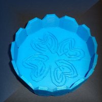 Small 4 labyrinthine hearts in tray 3D Printing 28379