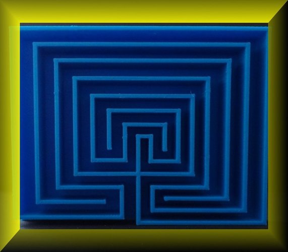 Classical square seven path Labyrinth 3D Print 28382