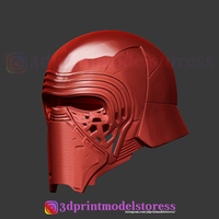 Kylo Ren Helmet Star Wars Cosplay Costume STL File - Thumbnail 2