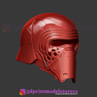 Kylo Ren Helmet Star Wars Cosplay Costume STL File - Thumbnail 3