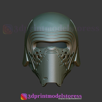 Kylo Ren Helmet Star Wars Cosplay Costume STL File - Thumbnail 4