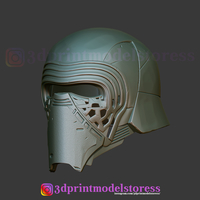 Kylo Ren Helmet Star Wars Cosplay Costume STL File - Thumbnail 5