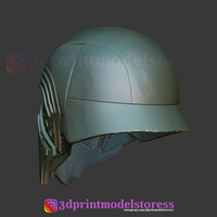 Kylo Ren Helmet Star Wars Cosplay Costume STL File - Thumbnail 7