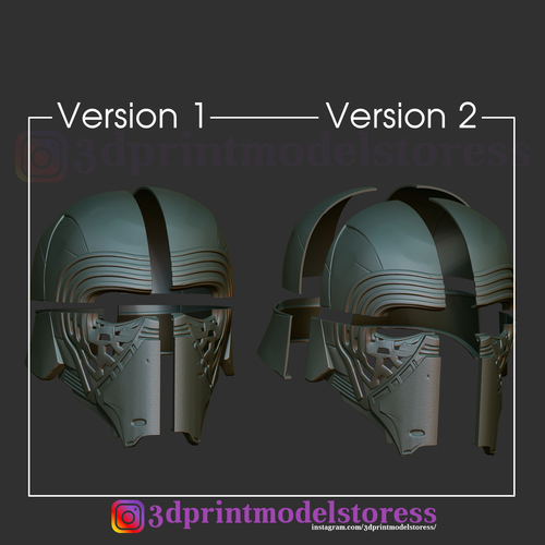 Kylo Ren Helmet Star Wars Cosplay Costume STL File 3D Print 283858