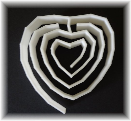 heart labyrinth, labyrinthine small (place)mat 3D Print 28393