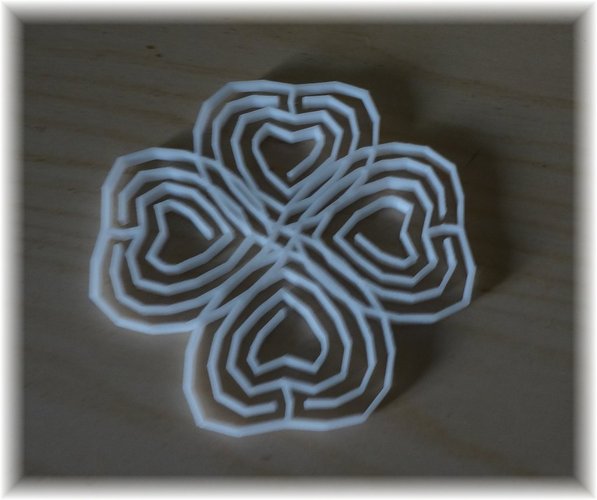 heart labyrinth, labyrinthine small (place)mat 3D Print 28394
