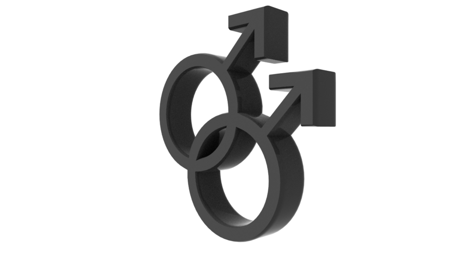 gay male symbol 3D Print 283945