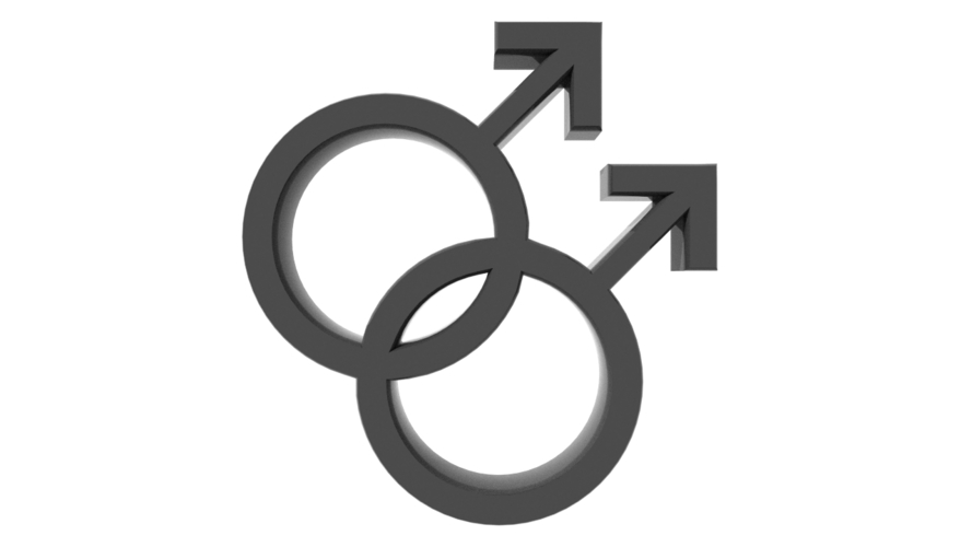 gay male symbol 3D Print 283946