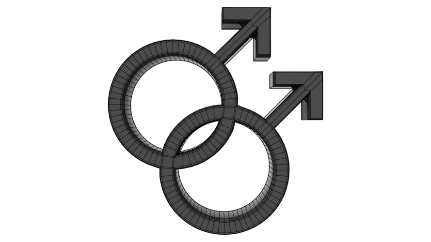 gay male symbol 3D Print 283947