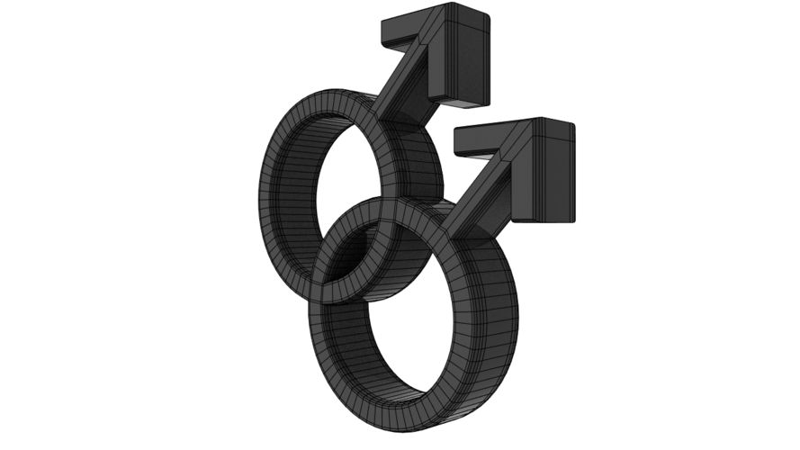gay male symbol 3D Print 283948