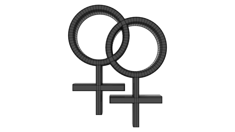 lesbian female symbol 3D Print 283951