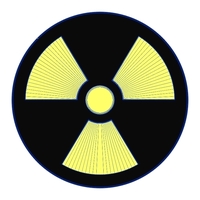 Small nuclear radiation symbol 3D Printing 283957
