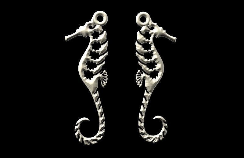 Sea horse earrings