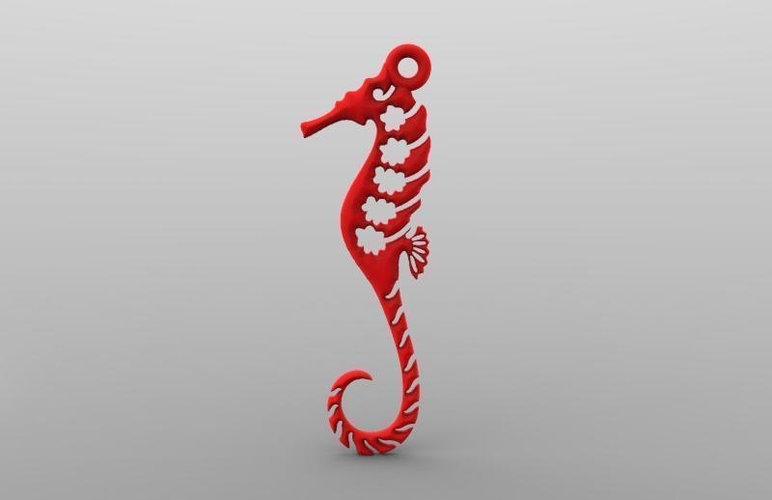 Sea horse earrings 3D Print 284096