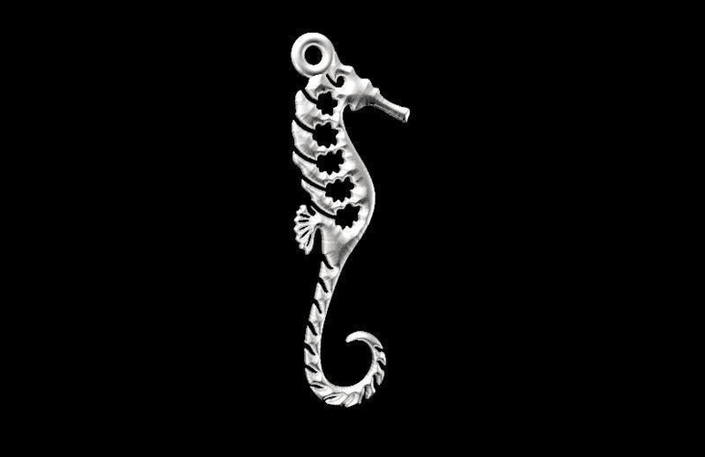 Sea horse earrings 3D Print 284098