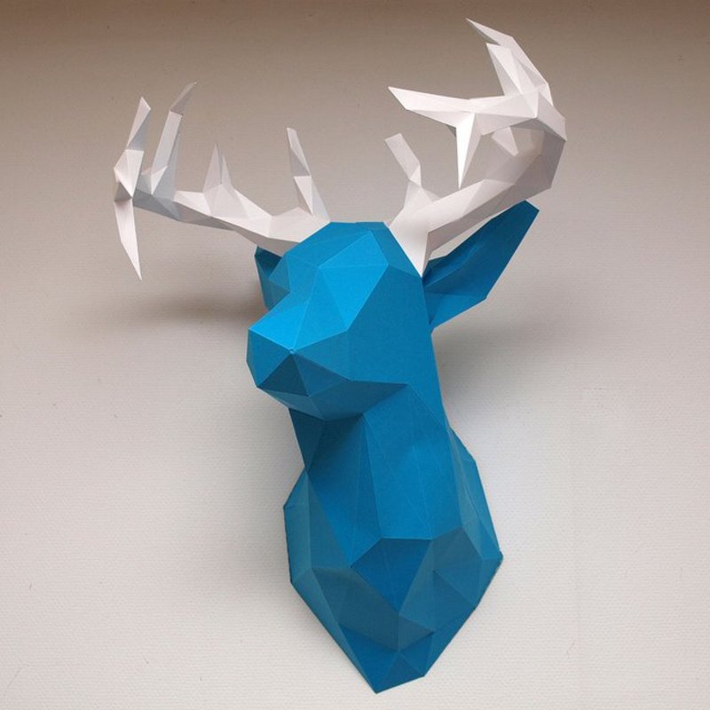Faceted Deer Head