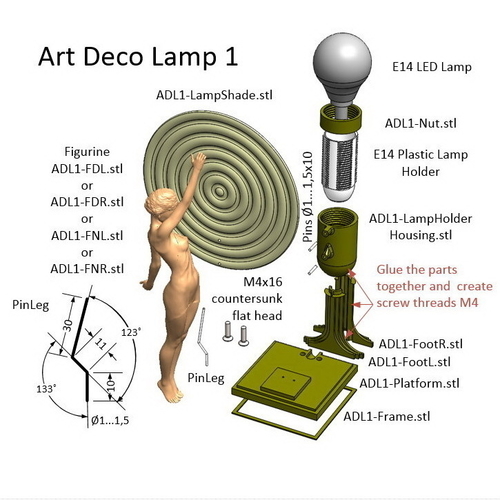 Art Deco Lamp 1 3D Print 284221