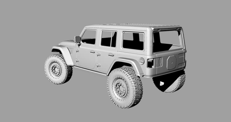3D Printed RC HARD BODY JEEP WRANGLER JL SCALER 313MM MST TRX4 AXIAL by